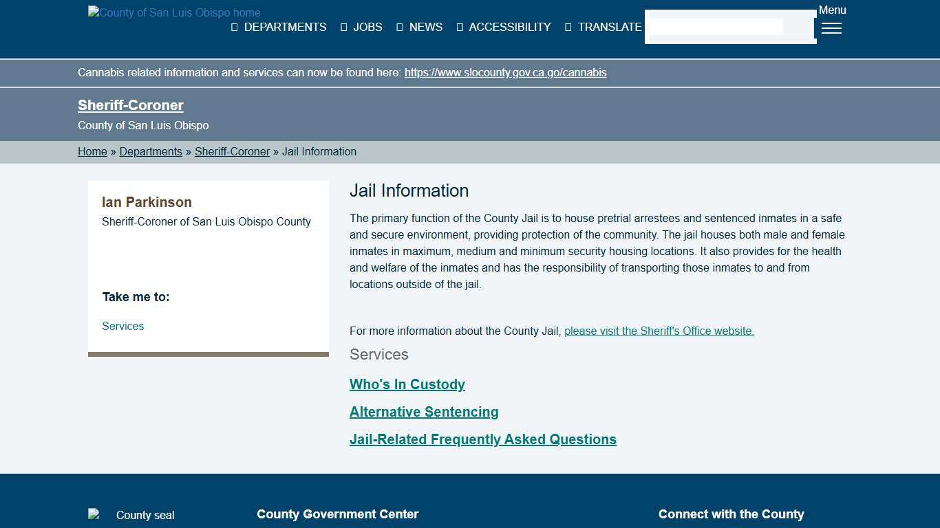 Jail Information - County of San Luis Obispo